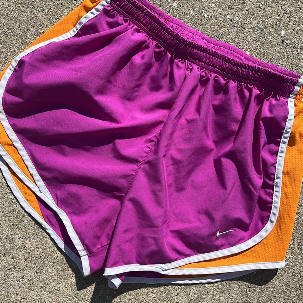 Nike purple orange Tempo running Shorts S Small athletic - Picture 3 of 8